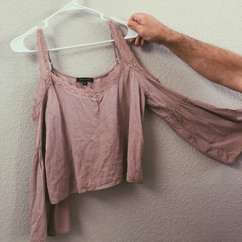 Kendall and Kylie Shoulder Cut Out Top